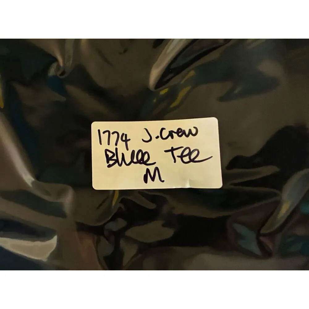 Vintage J. CREW Blue Gray T Shirt Tee Top  Mens Size Medium